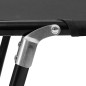 vidaXL Tumbona plegable acero negro vidaXL Tumbona plegable acero negro
