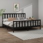 vidaXL Estructura de cama de madera maciza de pino negra 200x200 cm