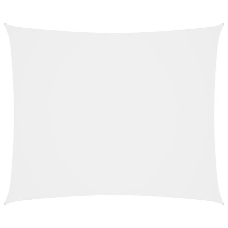 vidaXL Toldo de vela rectangular tela Oxford blanco 5x7 m