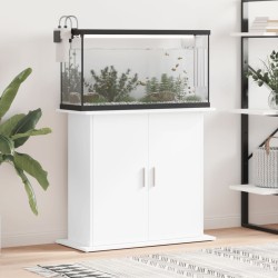 vidaXL Soporte para acuario madera de ingeniería blanco 81x36x73 cm