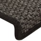 vidaXL Alfombra autoadhesiva escalera sisal 15 uds antracita 65x21x4cm vidaXL Alfombra autoadhesiva escalera sisal 15 uds antracita 65x21x4cm