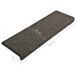 vidaXL Alfombra autoadhesiva escalera sisal 15 uds antracita 65x21x4cm vidaXL Alfombra autoadhesiva escalera sisal 15 uds antracita 65x21x4cm