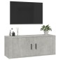 vidaXL Mueble para TV de pared gris hormigón 100x34,5x40 cm vidaXL Mueble para TV de pared gris hormigón 100x34,5x40 cm