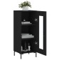 vidaXL Aparador de madera contrachapada negro 34,5x34x90 cm vidaXL Aparador de madera contrachapada negro 34,5x34x90 cm