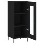 vidaXL Aparador de madera contrachapada negro 34,5x34x90 cm vidaXL Aparador de madera contrachapada negro 34,5x34x90 cm