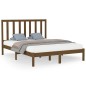 vidaXL Estructura de cama madera maciza marrón miel 140x200 cm vidaXL Estructura de cama madera maciza marrón miel 140x200 cm