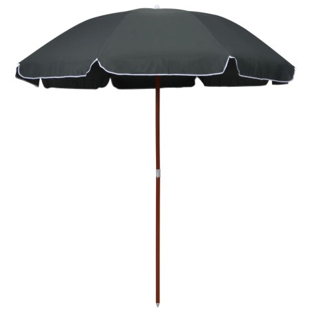 vidaXL Sombrilla con palo de acero gris antracita 240 cm