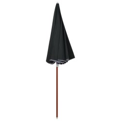 vidaXL Sombrilla con palo de acero gris antracita 240 cm