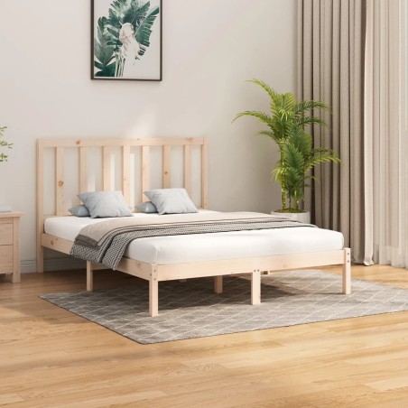 vidaXL Estructura de cama de madera maciza 160x200 cm