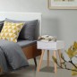 vidaXL Mesitas de noche 2 uds madera maciza de pino blanco 40x30x61 cm vidaXL Mesitas de noche 2 uds madera maciza de pino blanco 40x30x61 cm