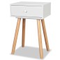 vidaXL Mesitas de noche 2 uds madera maciza de pino blanco 40x30x61 cm vidaXL Mesitas de noche 2 uds madera maciza de pino blanco 40x30x61 cm