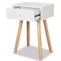 vidaXL Mesitas de noche 2 uds madera maciza de pino blanco 40x30x61 cm vidaXL Mesitas de noche 2 uds madera maciza de pino blanco 40x30x61 cm