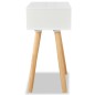 vidaXL Mesitas de noche 2 uds madera maciza de pino blanco 40x30x61 cm vidaXL Mesitas de noche 2 uds madera maciza de pino blanco 40x30x61 cm
