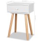 vidaXL Mesitas de noche 2 uds madera maciza de pino blanco 40x30x61 cm vidaXL Mesitas de noche 2 uds madera maciza de pino blanco 40x30x61 cm