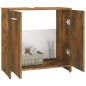 vidaXL Armario de baño madera contrachapada roble ahumado 60x33x60 cm