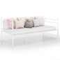 vidaXL Estructura de sofá cama extraíble metal blanco 90x200 cm vidaXL Estructura de sofá cama extraíble metal blanco 90x200 cm