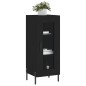 vidaXL Aparador de madera contrachapada negro 34,5x34x90 cm vidaXL Aparador de madera contrachapada negro 34,5x34x90 cm