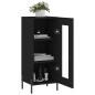 vidaXL Aparador de madera contrachapada negro 34,5x34x90 cm vidaXL Aparador de madera contrachapada negro 34,5x34x90 cm