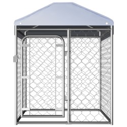 vidaXL Perrera de exterior con techo 100x100x125 cm