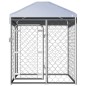 vidaXL Perrera de exterior con techo 100x100x125 cm
