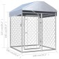 vidaXL Perrera de exterior con techo 100x100x125 cm