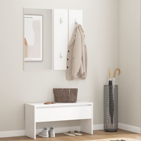 vidaXL Set de muebles de recibidor madera contrachapada roble ahumado 
