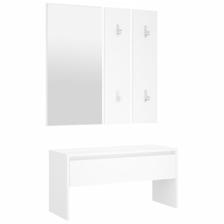 vidaXL Set de muebles de recibidor madera contrachapada roble ahumado 