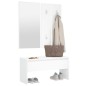 vidaXL Set de muebles de recibidor madera contrachapada roble ahumado 