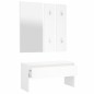 vidaXL Set de muebles de recibidor madera contrachapada roble ahumado 