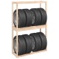 vidaXL Soporte para neumáticos madera maciza de pino 120x40x180 cm vidaXL Soporte para neumáticos madera maciza de pino 120x40x180 cm
