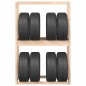 vidaXL Soporte para neumáticos madera maciza de pino 120x40x180 cm vidaXL Soporte para neumáticos madera maciza de pino 120x40x180 cm