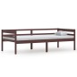 vidaXL Estructura de cama madera maciza pino marrón oscuro 90x200 cm