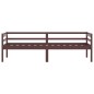 vidaXL Estructura de cama madera maciza pino marrón oscuro 90x200 cm