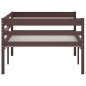 vidaXL Estructura de cama madera maciza pino marrón oscuro 90x200 cm
