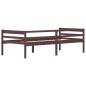 vidaXL Estructura de cama madera maciza pino marrón oscuro 90x200 cm