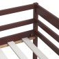 vidaXL Estructura de cama madera maciza pino marrón oscuro 90x200 cm