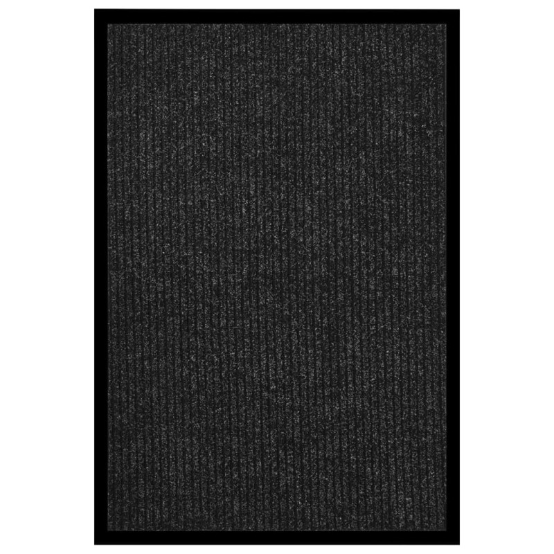 vidaXL Felpudo de rayas gris antracita 80x120 cm vidaXL Felpudo de rayas gris antracita 80x120 cm