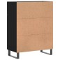 vidaXL Aparador de madera de ingeniería negro 69,5x34x90 cm vidaXL Aparador de madera de ingeniería negro 69,5x34x90 cm