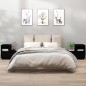 vidaXL Mesitas de noche 2 uds madera maciza de pino negro 60x34x51 cm vidaXL Mesitas de noche 2 uds madera maciza de pino negro 60x34x51 cm