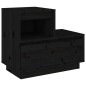 vidaXL Mesitas de noche 2 uds madera maciza de pino negro 60x34x51 cm vidaXL Mesitas de noche 2 uds madera maciza de pino negro 60x34x51 cm