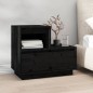 vidaXL Mesitas de noche 2 uds madera maciza de pino negro 60x34x51 cm vidaXL Mesitas de noche 2 uds madera maciza de pino negro 60x34x51 cm