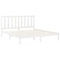 vidaXL Estructura de cama madera maciza blanca super king 180x200 cm