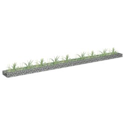vidaXL Arriate de gaviones de acero galvanizado 360x30x10 cm