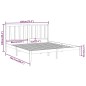 vidaXL Estructura de cama madera maciza blanca super king 180x200 cm