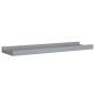 vidaXL Repisa para marcos de fotos 2 uds MDF gris 40x9x3 cm