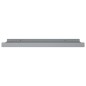 vidaXL Repisa para marcos de fotos 2 uds MDF gris 40x9x3 cm