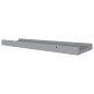 vidaXL Repisa para marcos de fotos 2 uds MDF gris 40x9x3 cm