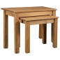 vidaXL Mesas apilables 2 unidades madera maciza de pino Panama Range vidaXL Mesas apilables 2 unidades madera maciza de pino Panama Range