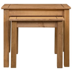vidaXL Mesas apilables 2 unidades madera maciza de pino Panama Range