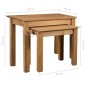 vidaXL Mesas apilables 2 unidades madera maciza de pino Panama Range vidaXL Mesas apilables 2 unidades madera maciza de pino Panama Range
